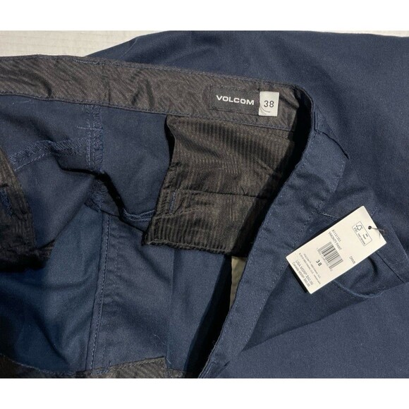 Volcom Vmonty Chino Pants Dark Navy Size 38 New With Tags - Picture 9 of 9